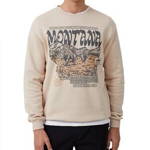 Cotton On Men's Graphic Crewneck Fleece Sweater